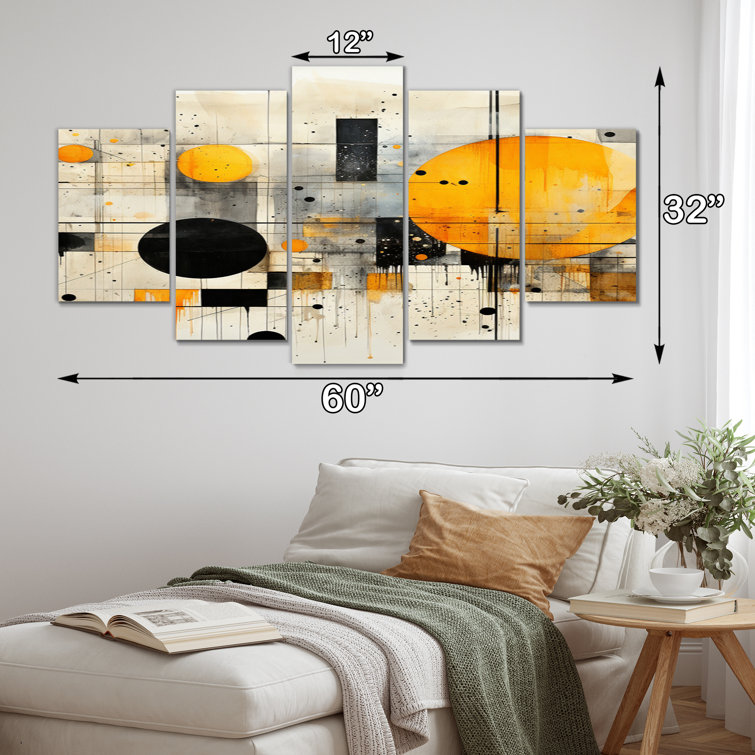 Wrought Studio Geometric Abstraction III Abstract Shapes Canvas Wall